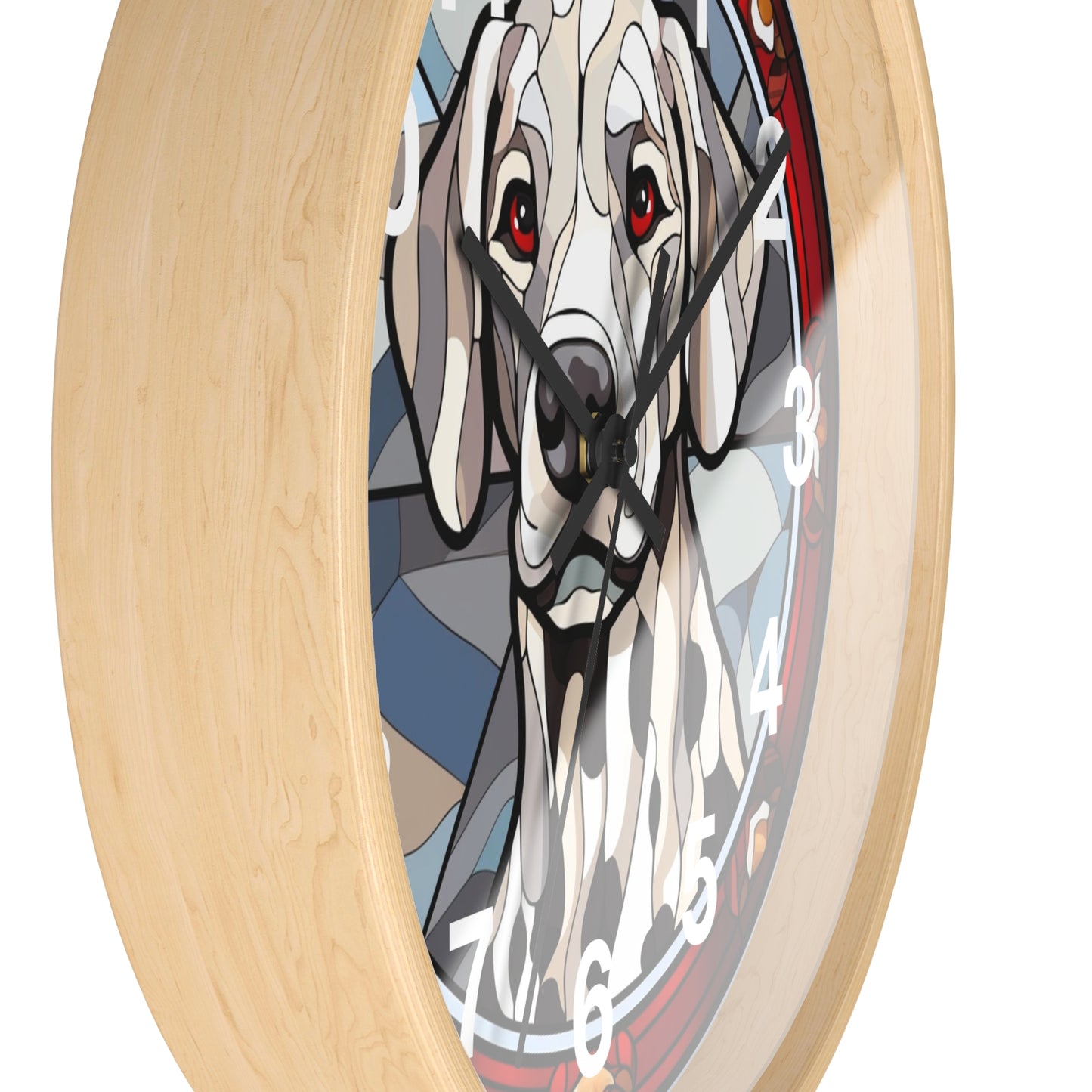 Dalmatian Dog Stained Glass Wall Clock | Battery Operated | Colorful Pet Lover Decor | Ideal Gift Dog Enthusiasts Unique Canine Home Accent