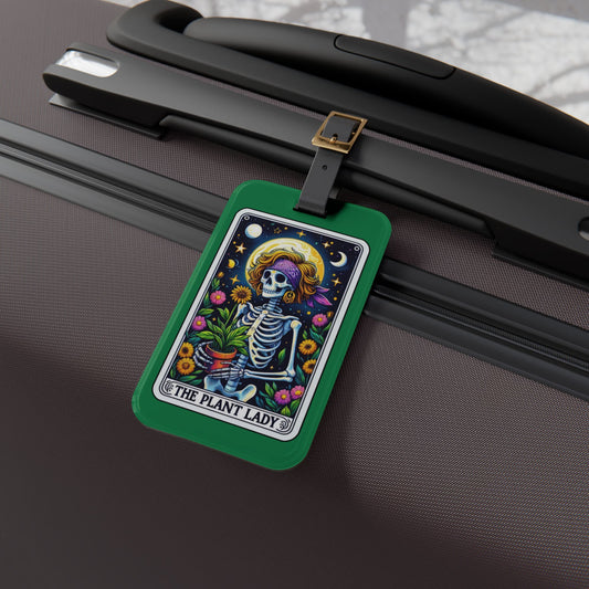 Plant Lady Tarot Card Luggage Tag - Unique Travel Accessory for Plant Enthusiasts - Perfect Baggage ID for Gardeners & Nature Lovers