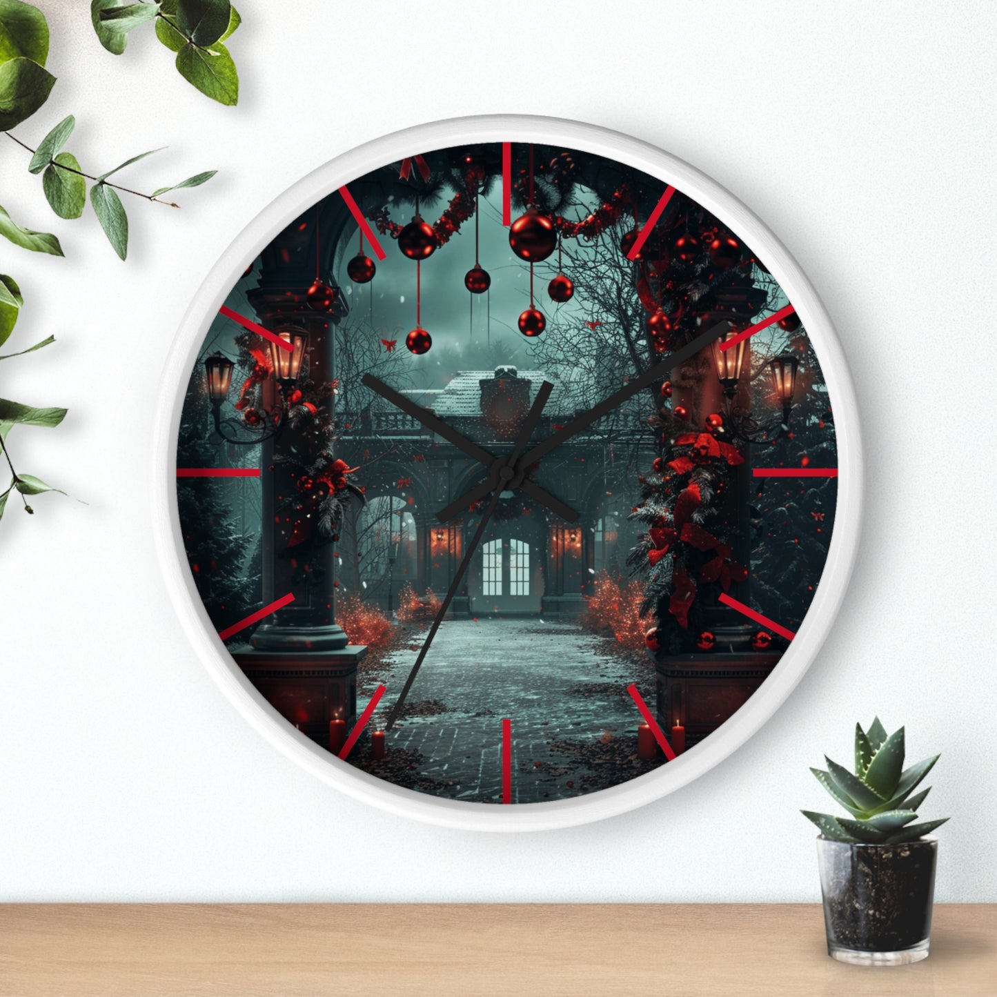 Dark Spooky Gothic House Wall Clock | Haunted Home Decor | Battery Operated | Unique Halloween Aesthetic | Perfect Gift for Gothic Lovers