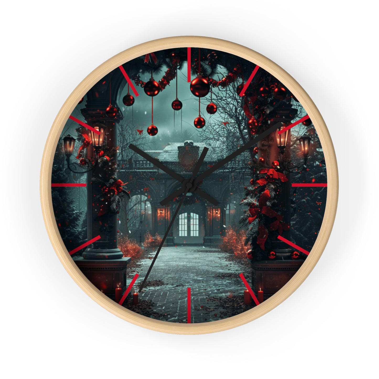 Dark Spooky Gothic House Wall Clock | Haunted Home Decor | Battery Operated | Unique Halloween Aesthetic | Perfect Gift for Gothic Lovers