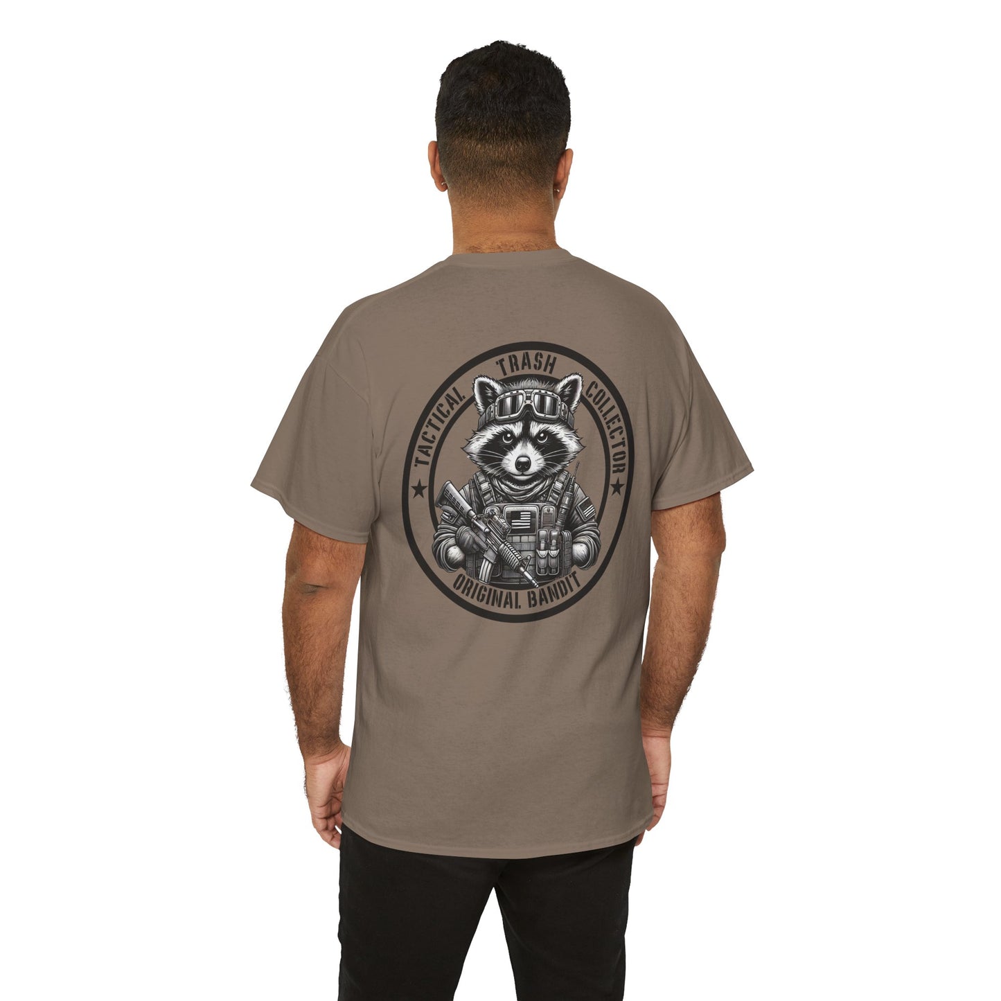 Tactical Trash Collector Shirt | Funny Tactical Raccoon Tee | Military-Inspired Graphic Humor Outdoors Fans | Unique Patriotic Design  Gift