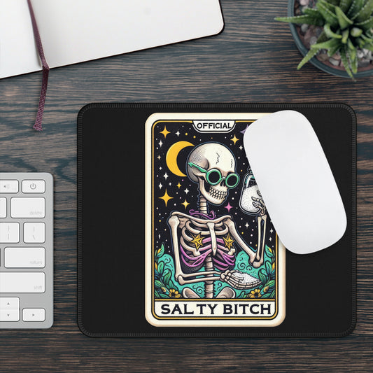 Salty B Tarot Card Non Slip Mouse Pad | Sassy Office Desk Decor Sarcastic Friends Joke | Tarot-Inspired Desk Mat | Humorous Desk Accessory