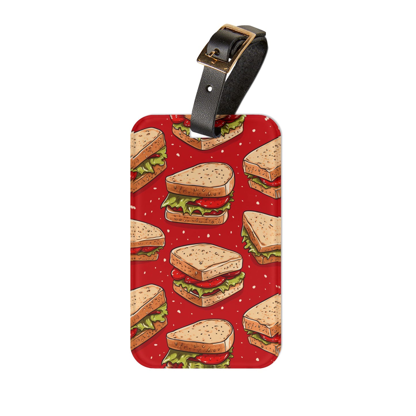 Delicious BLT Style Sandwich Luggage Tag | Vibrant Food Lovers Travel Accessory | Funny Baggage ID for Delicious Fun Sammies | Foodie Gift