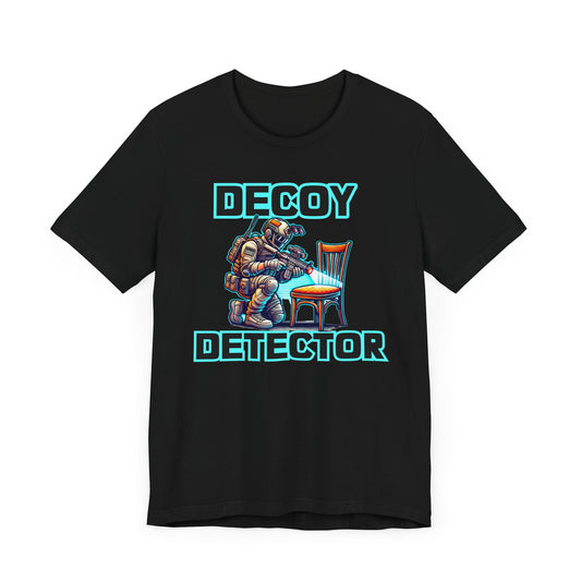 Decoy Detector Prop Cartoon | Tactical Prop Hunt Design | Funny Gamer Illustration | Chair Scanning Action Scene | Prop Hunt Graphic Gift