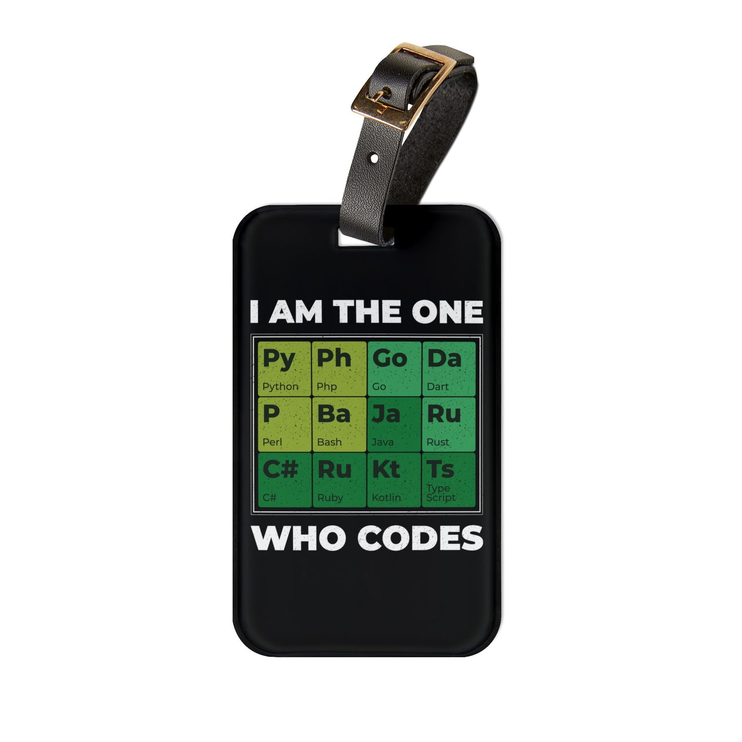 The One Who Codes Luggage Tag Software Developer Travel Accessory Perfect for Coding Puns Full Stack Dev Baggage ID Badge Airline Travel Tag