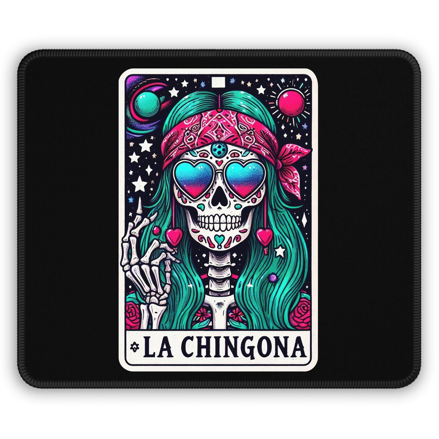 La Chingona Tarot Card Non Slip Mouse Pad | Empowering Office Desk Decor | Strong Women Tarot-Inspired Desk Mat Fierce Latina Desk Accessory