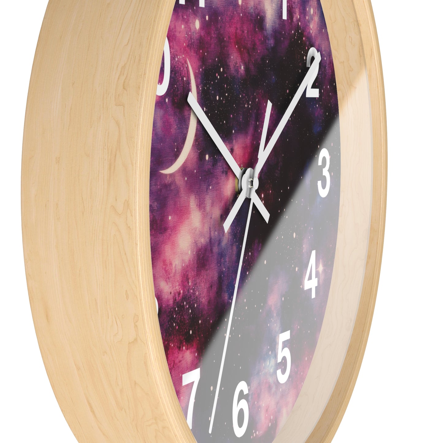 Pink & Black Trippy Galaxy Wall Clock | Space Rave Decor | Battery Operated | Unique Teen Girl Room Decor | Perfect Gift Cosmic Raver