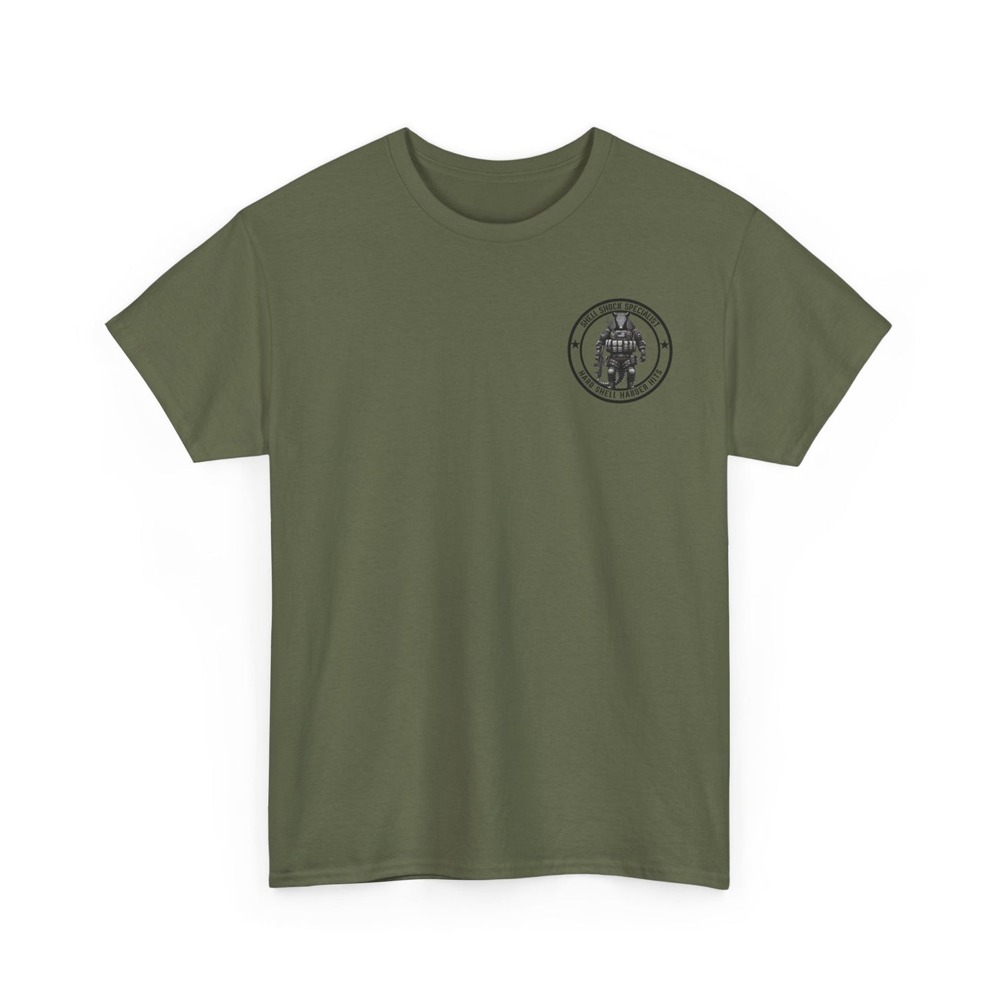 Tactical Armadillo Shirt | Shell Shock Specialist Tee | Funny Military-Inspired Patriotic Gift | Hard Shell Hard Hit Design Armadillo Lovers