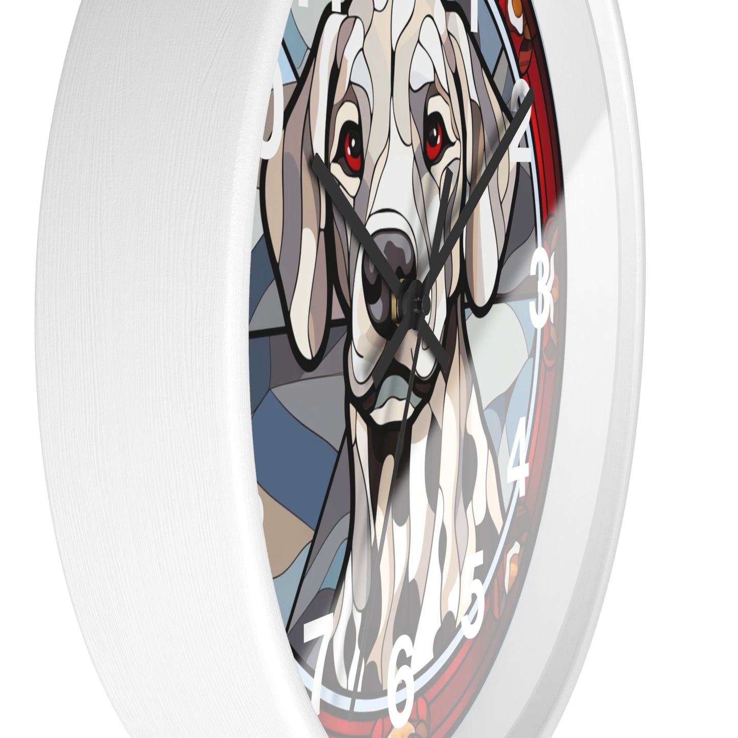 Dalmatian Dog Stained Glass Wall Clock | Battery Operated | Colorful Pet Lover Decor | Ideal Gift Dog Enthusiasts Unique Canine Home Accent