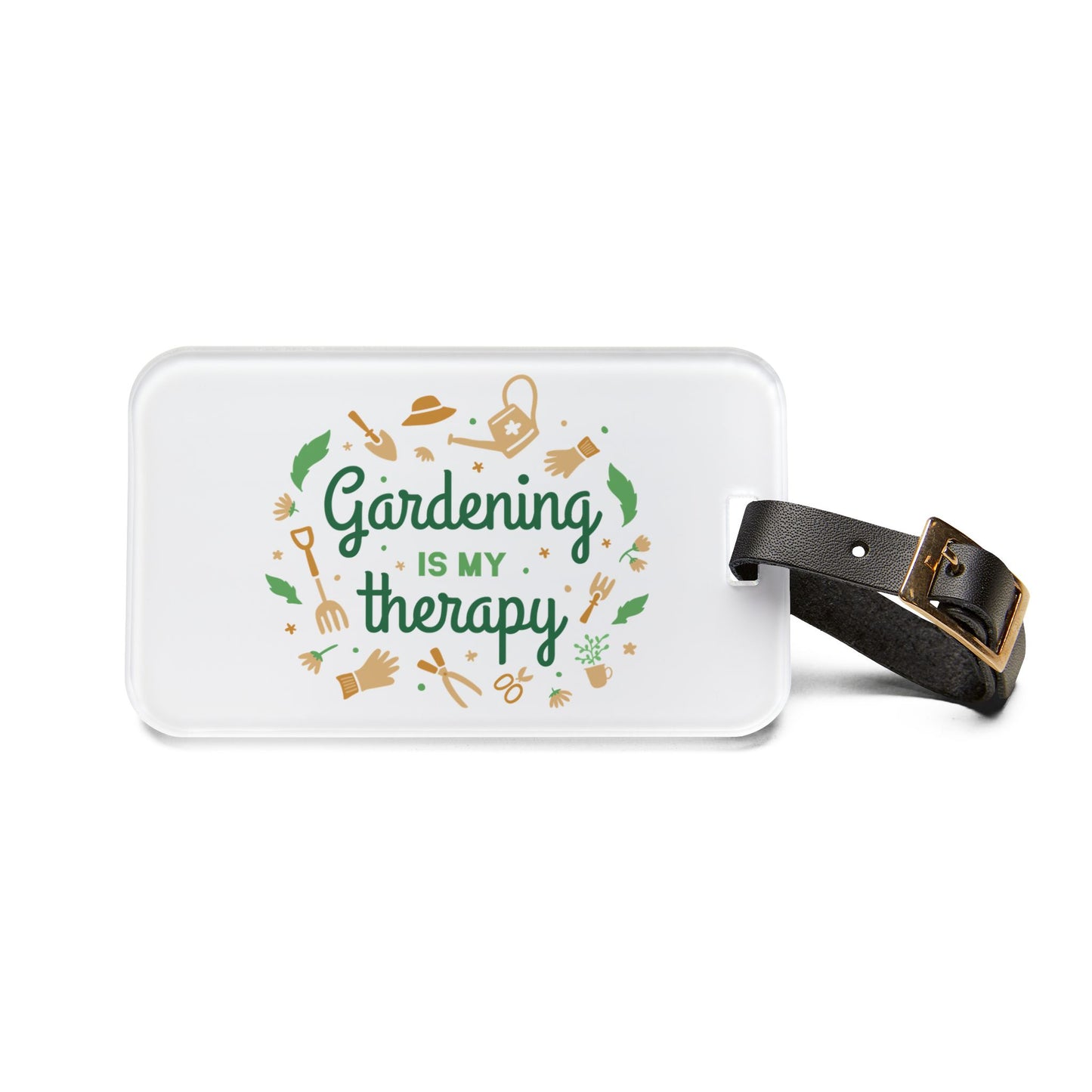 Gardening My Therapy Luggage Tag Cute Green Plant Travel Accessory Garden Lovers Baggage ID Travel Bug Botany Plant Airline Accessory Gift