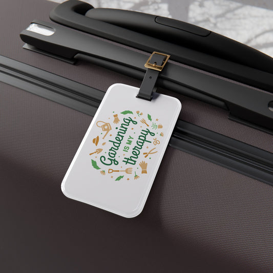 Gardening My Therapy Luggage Tag Cute Green Plant Travel Accessory Garden Lovers Baggage ID Travel Bug Botany Plant Airline Accessory Gift