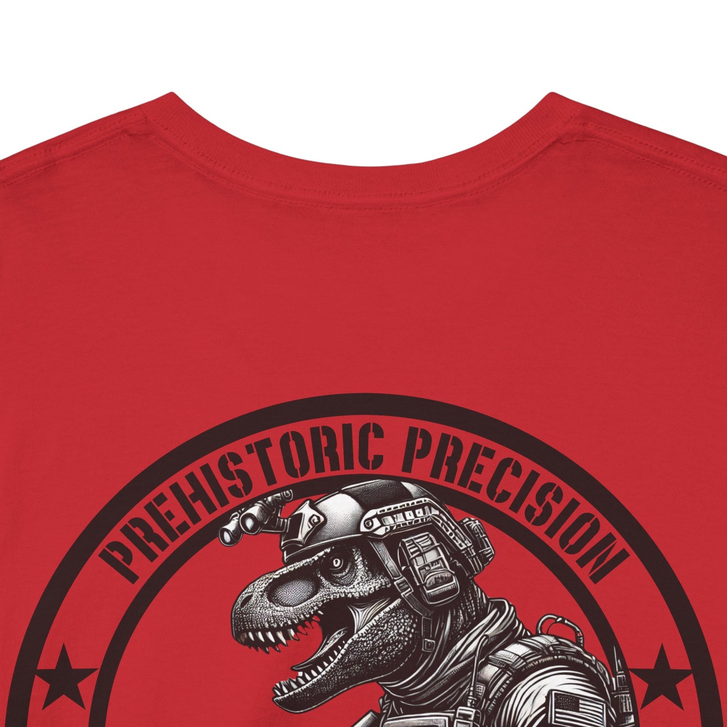 Tactical T-Rex Dinosaur Shirt | Prehistoric Precision Tee Funny Dino Military-Inspired Patriotic Gift Tiny Arms Massive Firepower Dino Lover