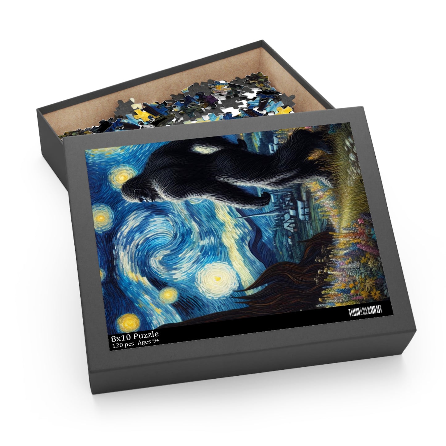 Bigfoot Night Sky Jigsaw Puzzle 120-500 Pieces | Starry Night Inspired Art | Humorous Sasquatch Decor for Quirky Bigfoot Lovers