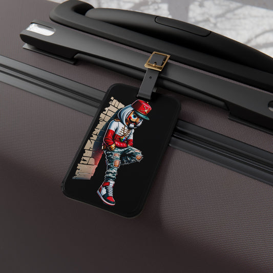 Nutcracker Gangster Luggage Tag | Urban Style Travel Baggage ID | Hip Hop Christmas Accessory for Nutcracker Lovers Christmas Travel Gift