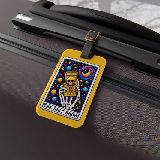 ShitShow Tarot Card Luggage Tag - Unique Travel Accessory for Life's Chaos - Perfect Baggage ID for Those Embracing the Wild Side Adventures