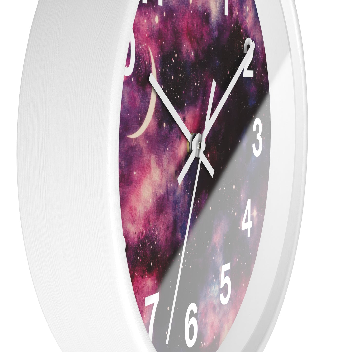 Pink & Black Trippy Galaxy Wall Clock | Space Rave Decor | Battery Operated | Unique Teen Girl Room Decor | Perfect Gift Cosmic Raver