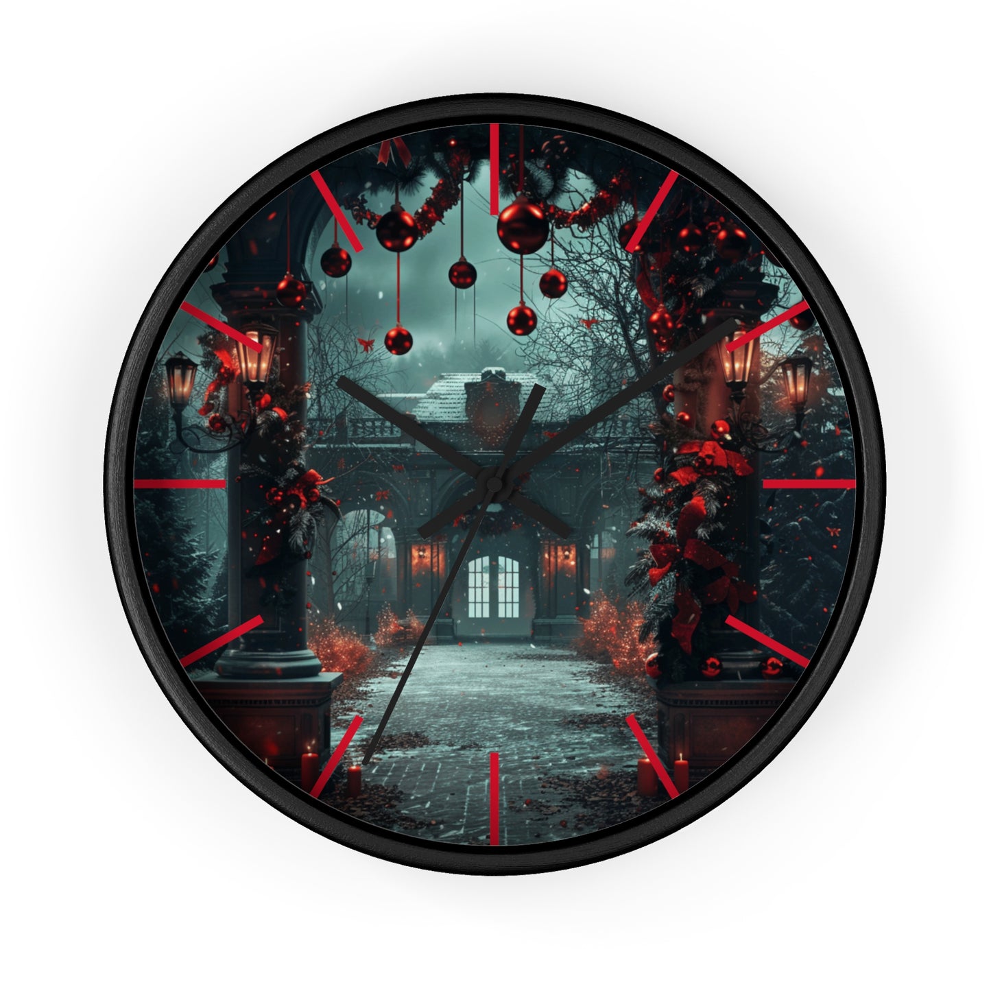 Dark Spooky Gothic House Wall Clock | Haunted Home Decor | Battery Operated | Unique Halloween Aesthetic | Perfect Gift for Gothic Lovers